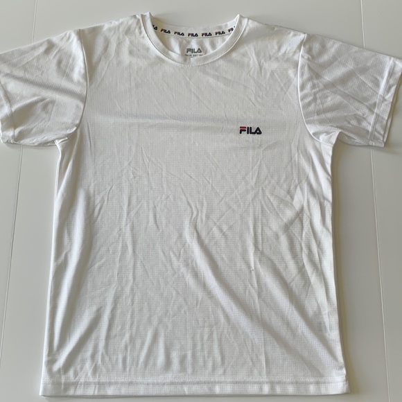 Fila Tops - FILA WHITE ATHLETIC TEE